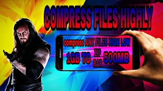 🔵HOW TO COMPRESS FILES ❔HIGHLY 🔥 BY ANDRO450KING🔥 screenshot 5