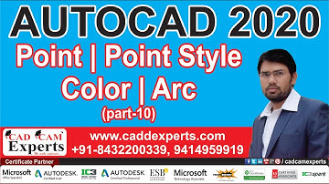 AutoCAD 2020 (Part-10) Point | Point Style | Color | Arc Full AutoCAD In Hindi BY Jitendra Kumar