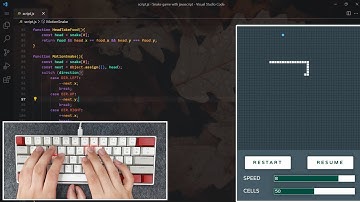 ASMR Programming - Coding Snake Game In JavaScript - No Talking