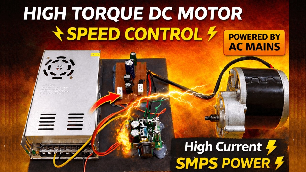 Industrial DC Geared Motor Speed Control Project Real Time Working