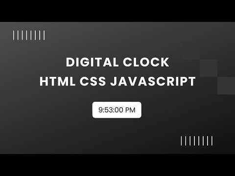 Digital Clock Using HTML CSS JS | Javascript Project #js #jstutorial ##htmlcss #htmlcssjavascript