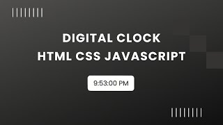 Digital Clock Using HTML CSS JS | Javascript Project #js #jstutorial ##htmlcss #htmlcssjavascript Javascript Project Digital Clock Using Javascript Javascript Jstutorial