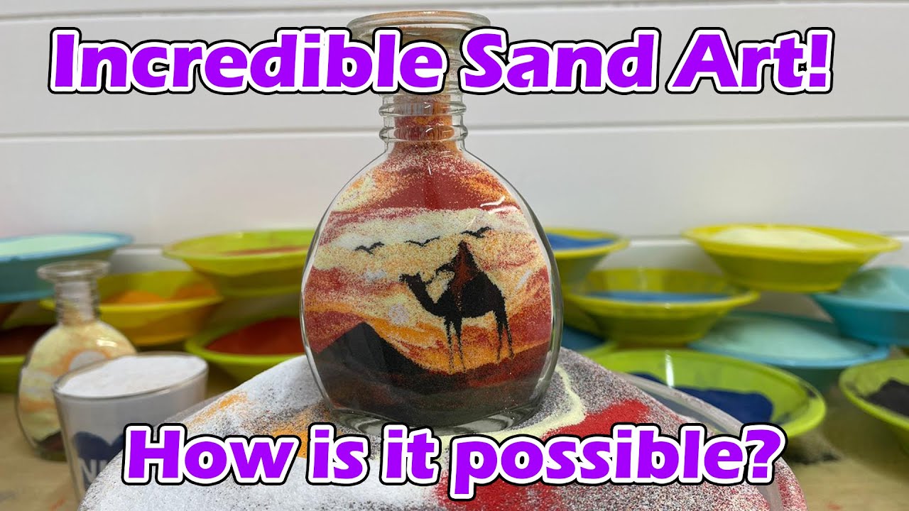 Camel Next to Pyramid Egypt Timelapse -  Sand Art | Sand Art Bottle | Coloured Sand | Sandscape