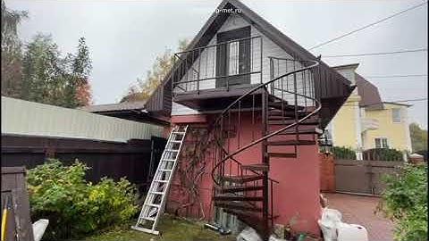 ВИНТОВАЯ ЛЕСТНИЦА металлическая - изготовление и монтаж. Spiral staircase.