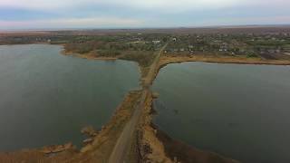 Видео с высоты птичьего полёта над селом Толстовка