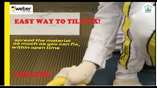 EASY WAY TO FIX TILE | INSTALLATION BY TILE ADHESIVE | INTERNAL & TILE ON TILE - WEBER SET CLASSIC