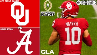 Oklahoma vs Alabama – CFP First Round Simulation \u0026 Prediction | CFB 26 PS5 Gameplay