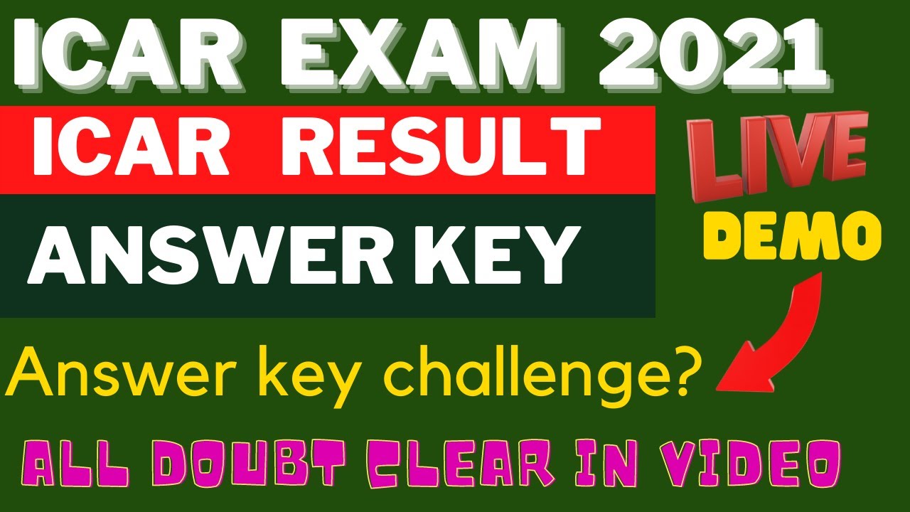 ICAR UG Answer Key202/ICAR RESULT 2021| ICAR UG 2021ANSWER KEY ICAR 2021How to Check ICAR Answer key