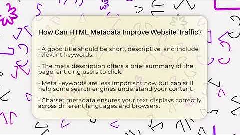 How Can HTML Metadata Improve Website Traffic? - Simple HTML Studio