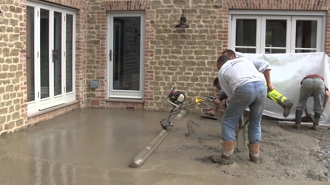 Concrete Patio Base - Using Proform Screed Rails - Buxted ...
