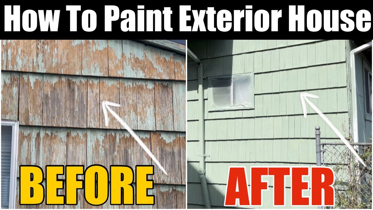 How To Paint The Exterior Of A House That Has Cedar Wood Siding With Peeled Paint Step By Step DIY