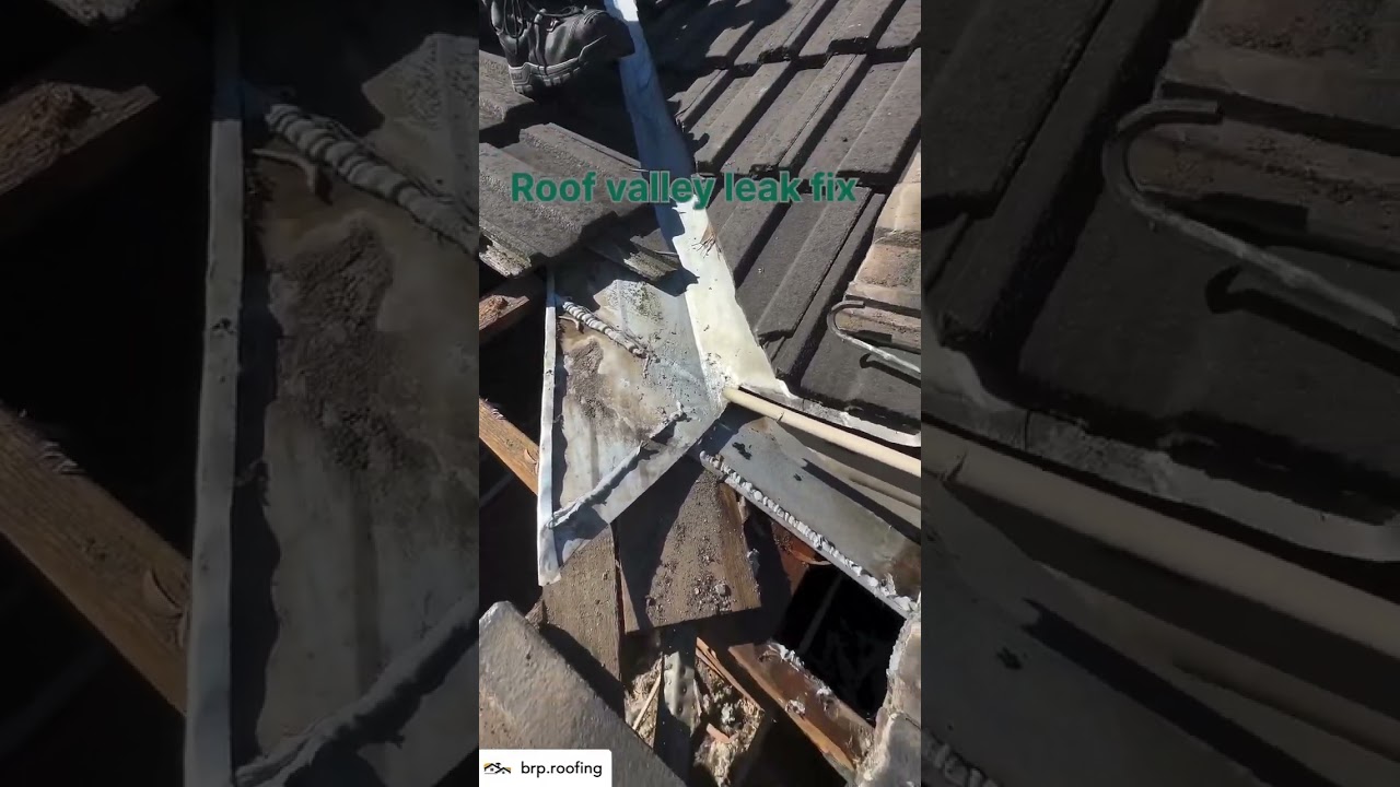 Roof valley leak fix 