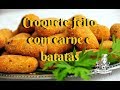 Croquete feito com carne moída e batatas delicioso