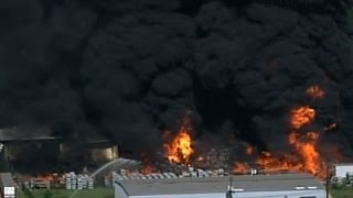 Raw: Raging Fire, Explosions at Houston Business