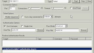 Use Brutus to crack a box running telnet!