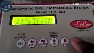 Automatic school bell programming