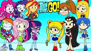 Teen Titans Go! vs. Equestria Girls and friends! Cartoon Character Swap - SETC
