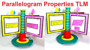 parallelogram properties - maths tlm working model - diy  - geometry tlm | craftpiller