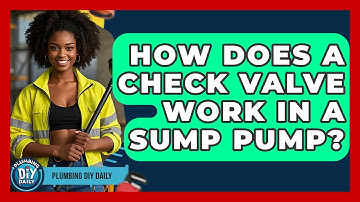 How Does A Check Valve Work In A Sump Pump? - Plumbing DIY Daily