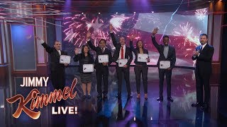 Jimmy Kimmel Welcomes Immigrants to America