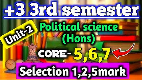 +3 3rd semester Political science hons selection question|Core 5|Core 6|Core 7|Unit 2|Nep 2020|🔥🔥|