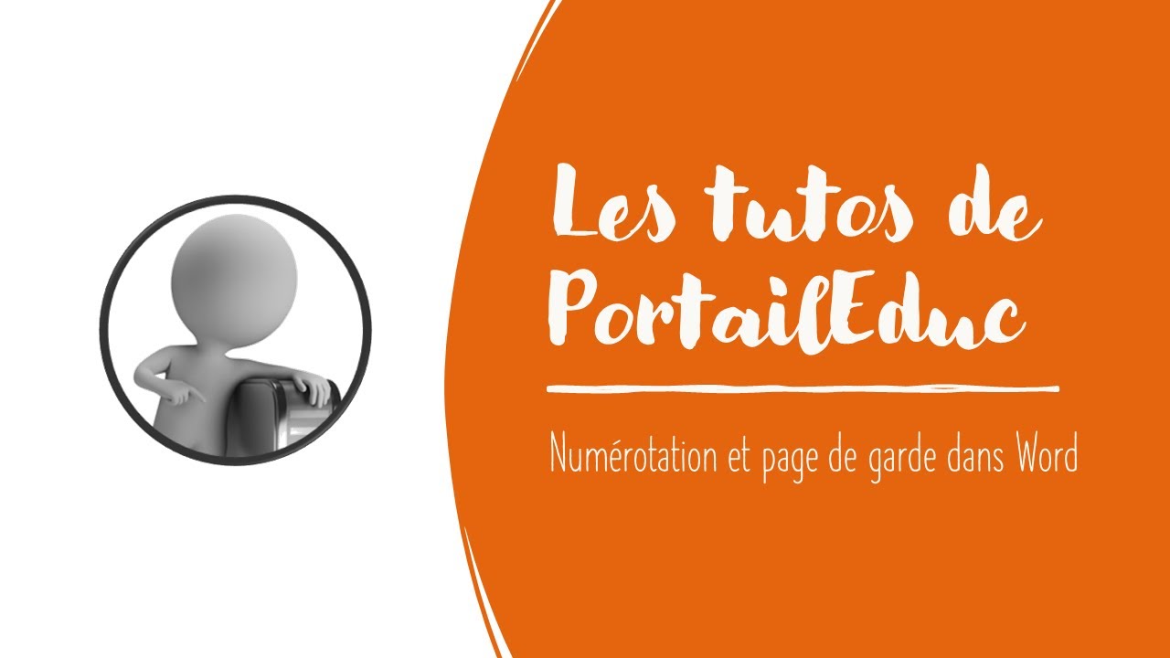 Numérotation et page de garde dans Word - YouTube