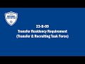 23-B-09: Transfer Residency Requirement (Transfer & Recruiting Task Force) (2023)