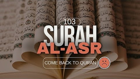 103 | Surah Al-Asr | سورة العصر | Ridjaal Ahmed | Soulful Voice