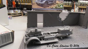 Takom Hanomag SS100 and Miniart Diorama with Farm wall - Update of my bench