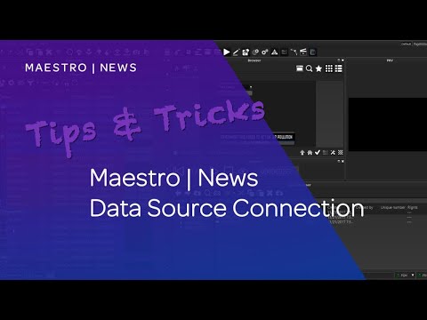 Avid Maestro | News — Data Source Connection