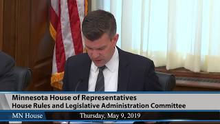 House Rules and Legislative Administration Committee  5/9/19