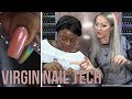 VIRGIN NAIL TECH USING DUAL FORM WITH ACRYLIC - STEP BY STEP TUTORIAL