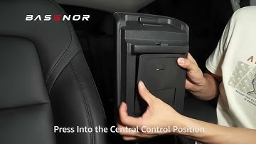 Easy Installation Guide: BASENOR Tesla Model 3 Model Y Center Console Armrest Hidden Storage Box