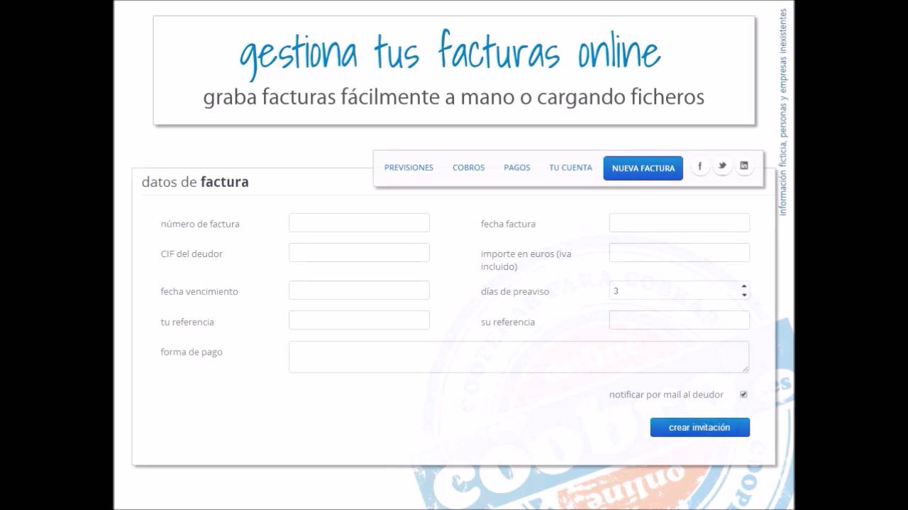 gestiona tus facturas online youtube