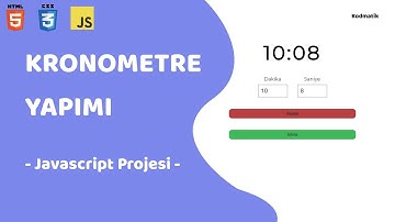 Javascript ile Kronometre / Sayaç Yapımı