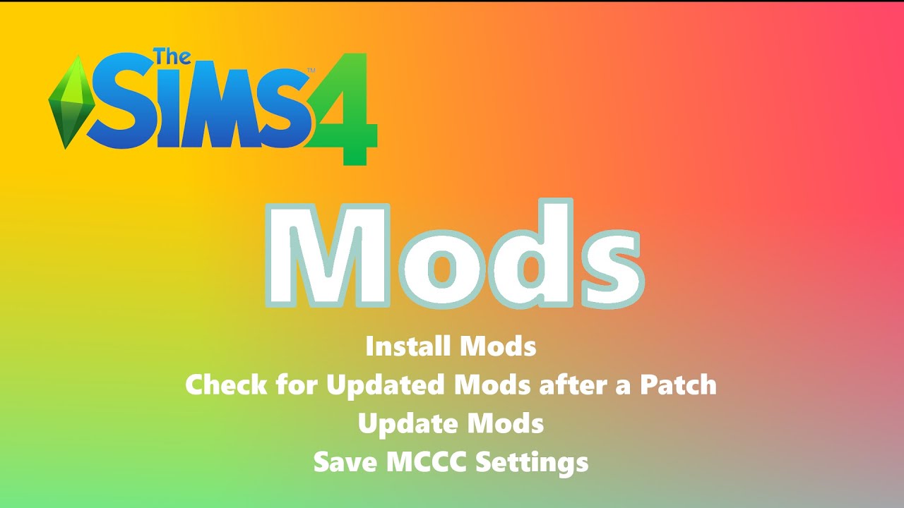 Sims 4 Installing and Updating Mods (Windows PC) - YouTube