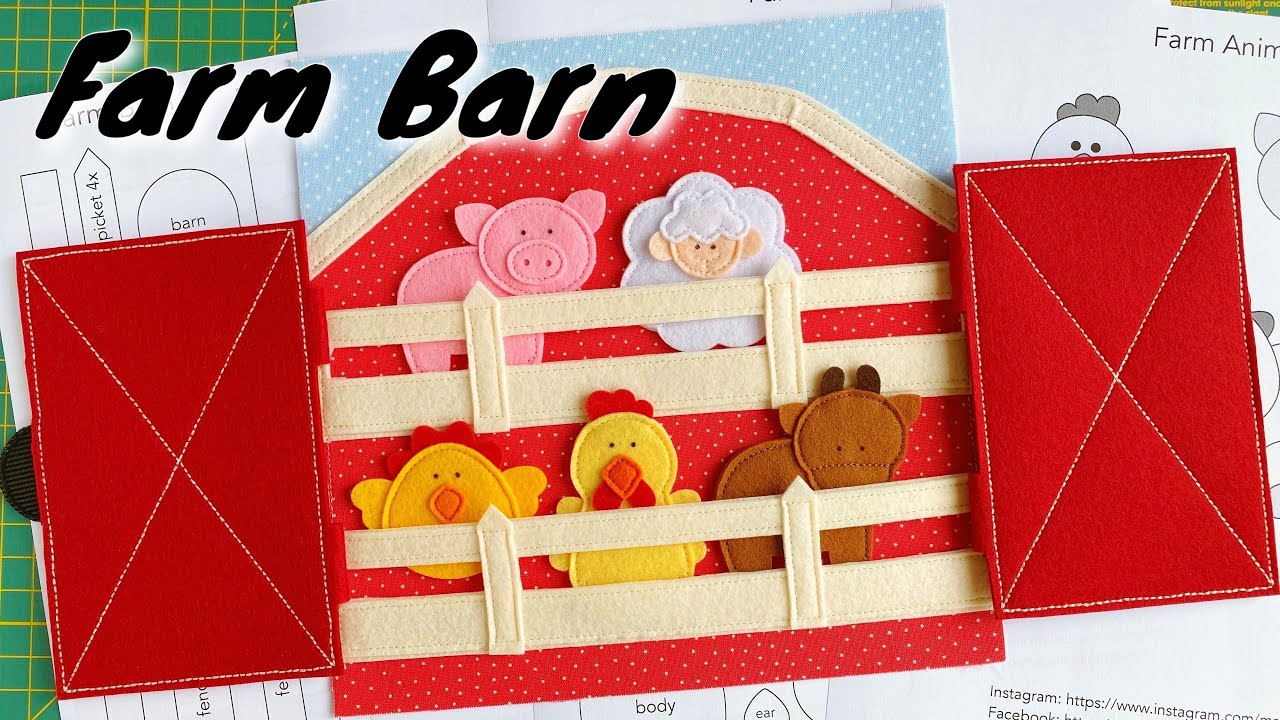 Farm Barn Quiet Book Activity Page