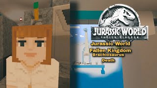 [Minecraft] Jurassic World Fallen Kingdom [HD 1080p] Brachiosaurus Death scene recreation screenshot 4