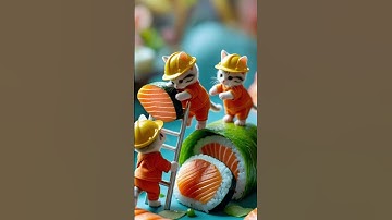 They Are Making Sushi | Homemade Sushi Recipe & Fun Kitchen Moments 🍣 #cat #sushilife #cute