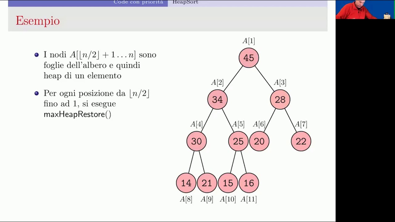 12 - Strutture dati speciali - Heapsort - heapBuild()