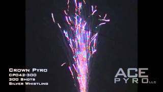 CP042-300 Crown Pyro 300 Shots Silver Whistling