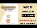 Forensic Science- Agadtantra Drowning ,Types &amp; Mechanics ....|| Topic 20 || BAMS 2ND PROFF 
