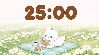 Chill Study Vibes 🎵 25 minute timer | Study with me