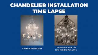 Timelapse video of Fred Wilson Chandeliers installation in the Viking Union