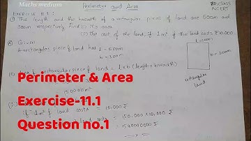 Exercise-11.1 Question no.1-Perimeter & Area-7th class-ncert