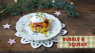 Bubble and Squeak with Poached Egg and Smoked Salmon