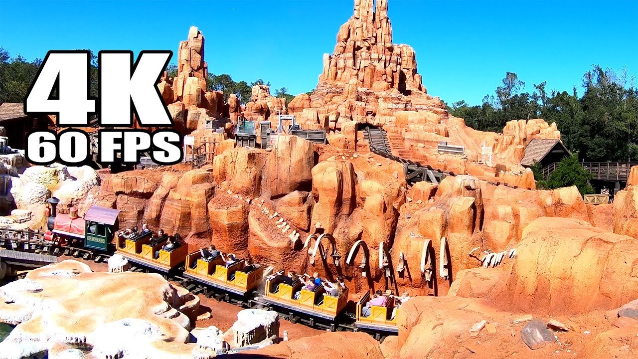 4k 60 Fps Big Thunder Mountain Roller Coaster Walt Disney World Magic Kingdom Onride Gopro Hero 6 Youtube