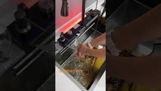  8618938772572#highendkitchensink #waterfallkitchensink #rainfallsink #sinkfactory #handmadesink