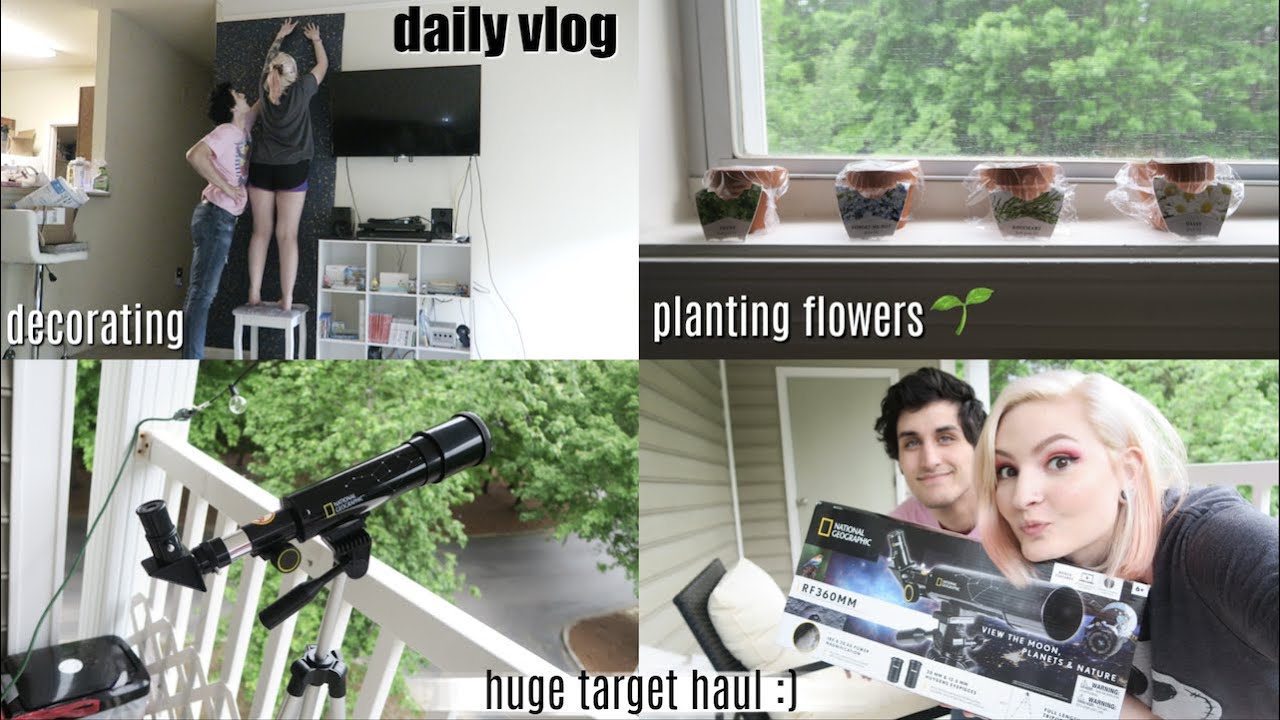 decorating apartment + planting herbs/flowers 🌱🌸🌙 | daily vlog |
