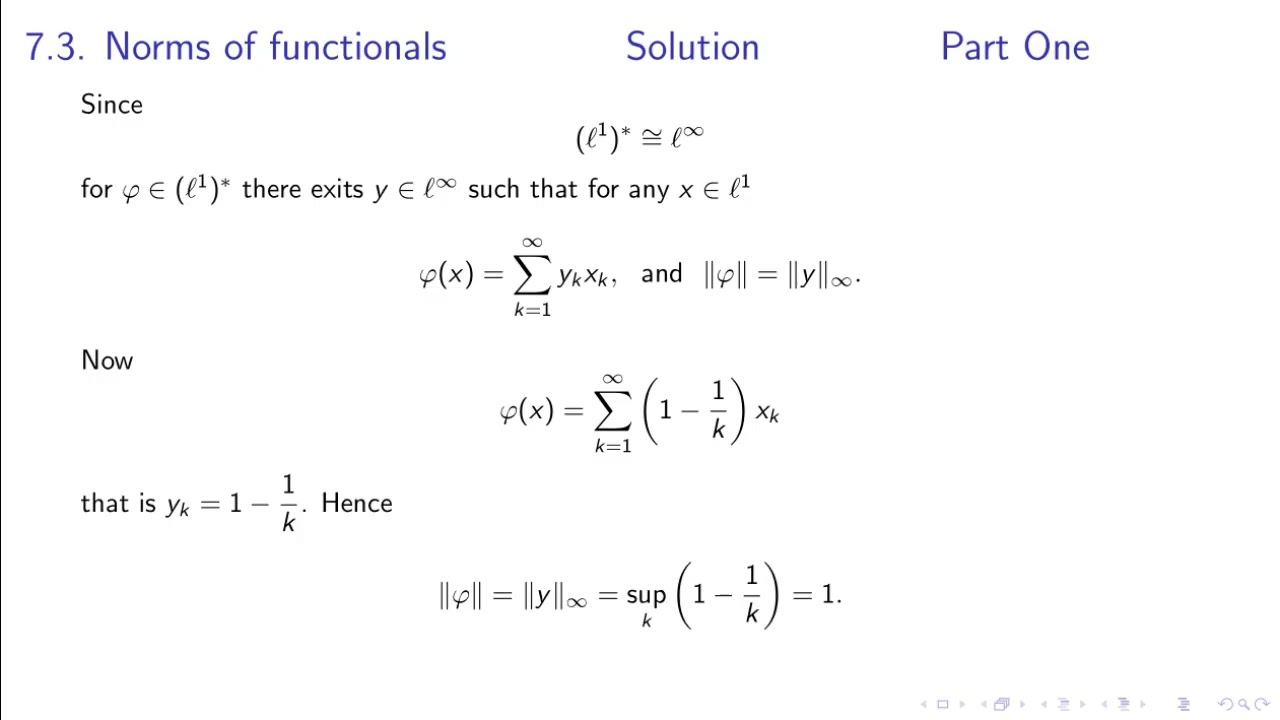 Функциональный анализ_7. Линейные функционалы и двойственные пространства_7.3. Нормы функционалов